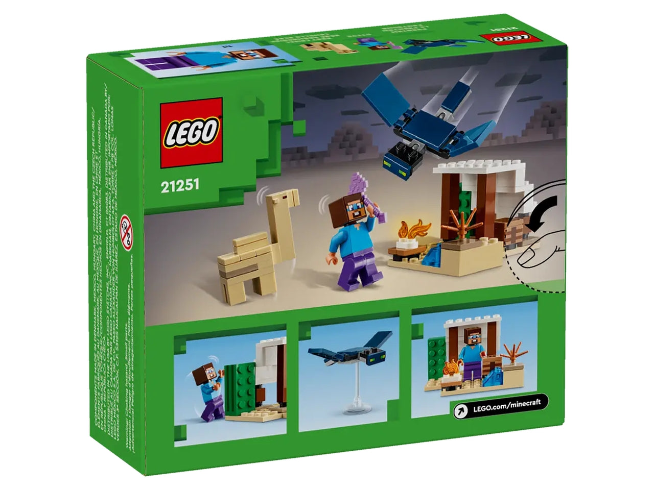 LEGO MINECRAFT SPEDIZIONE DI STEVE NEL DESERTO 21251