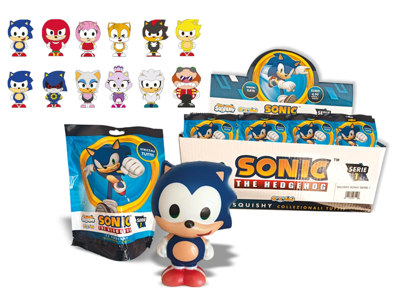 SONIC SQUISHY 10CM ASSORTITI