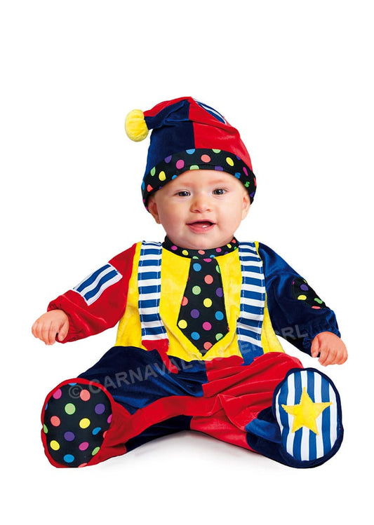 81020-Costume Piccolo Clown Superbaby - 6/9 Mesi