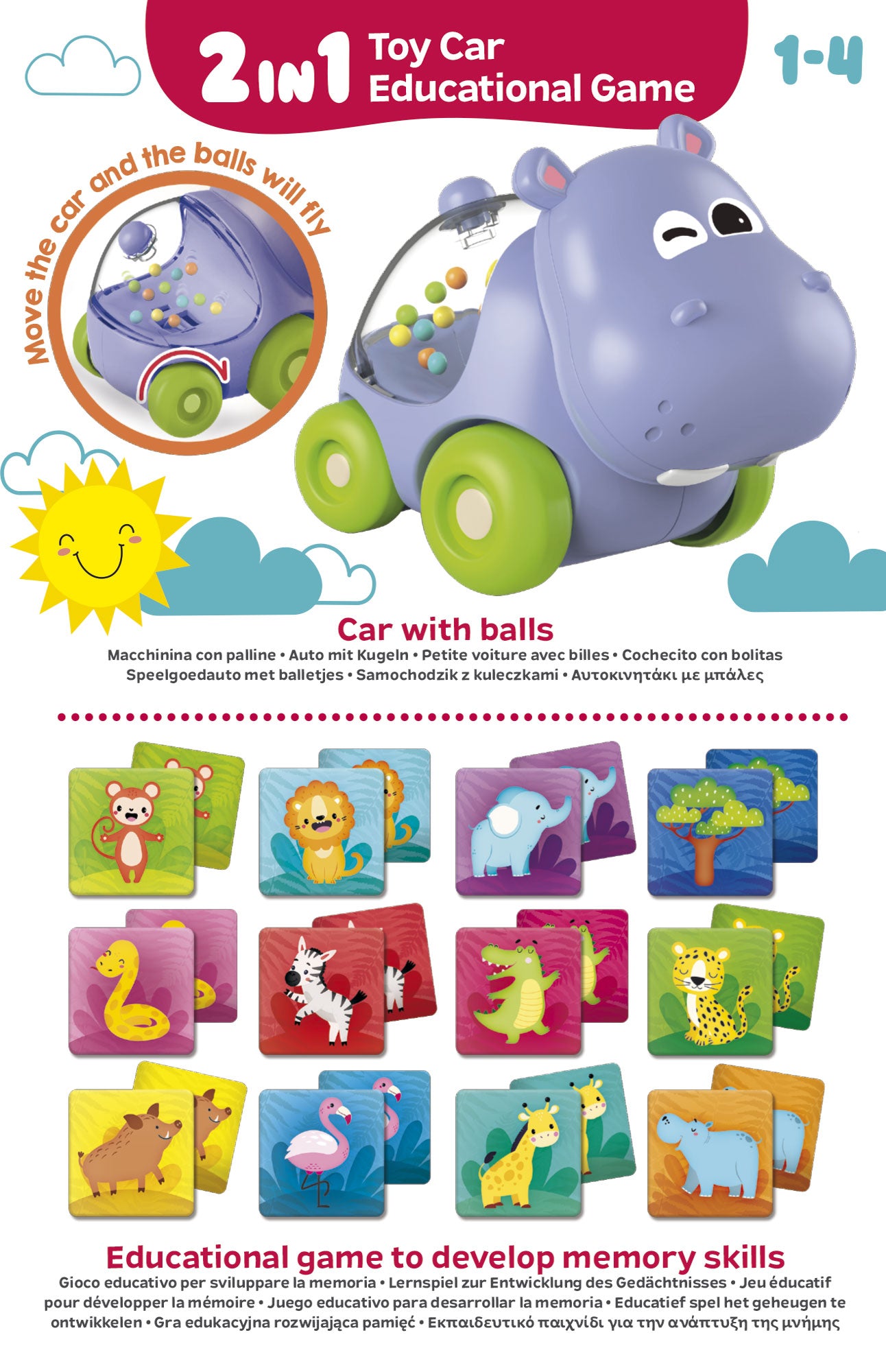 CAROTINA BABY HIPPO CAR & MEMO