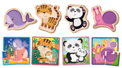 MONTESSORI BABY WOOD PUZZLE ANIMALS