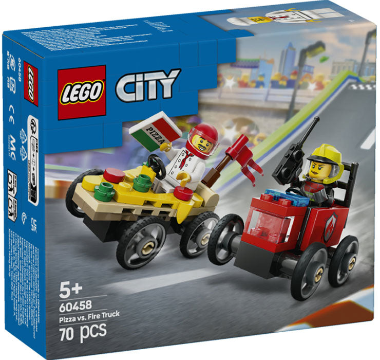 Lego City Pack Veicoli Pizzaiolo vs.Pompiere  60458