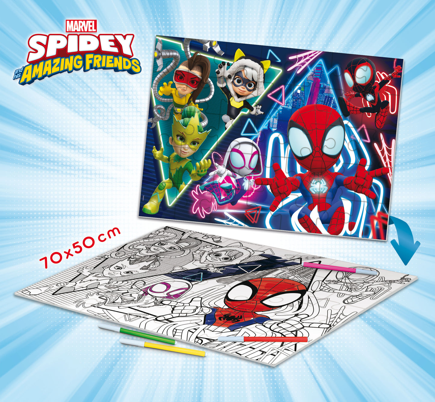 MARVEL PUZZLE D.F MAXIFLOOR 35 SPIDEY