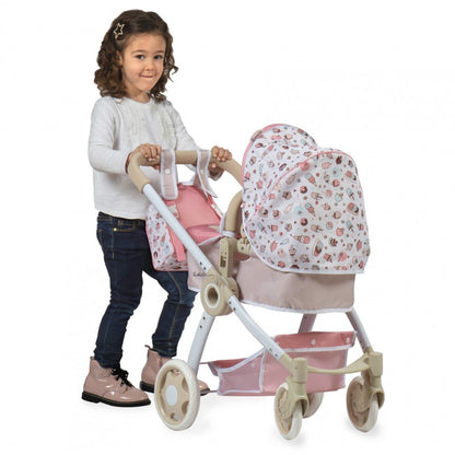 Sweet passeggino per bambole reborn 3in1 con zaino 80548