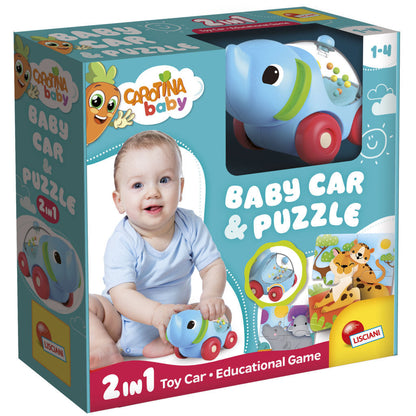 CAROTINA BABY ELEPHANT CAR & PUZZLE