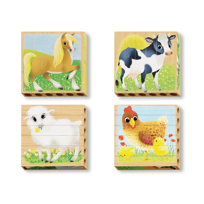 Four Puzzle Animali della fattoria - Locotoys