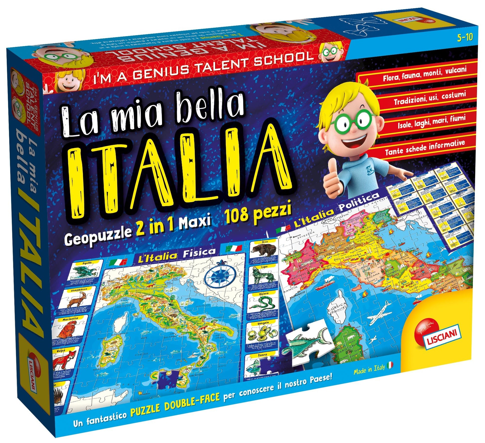 I’m a genius Geopuzzle La Mia Bella Italia - Locotoys