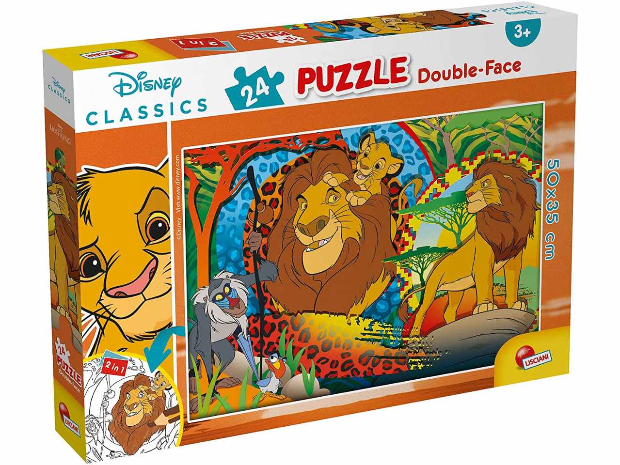 Puzzle Re Leone 24 pezzi Double Face - Locotoys