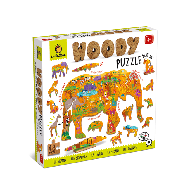 Woody Puzzle - La savana - Locotoys