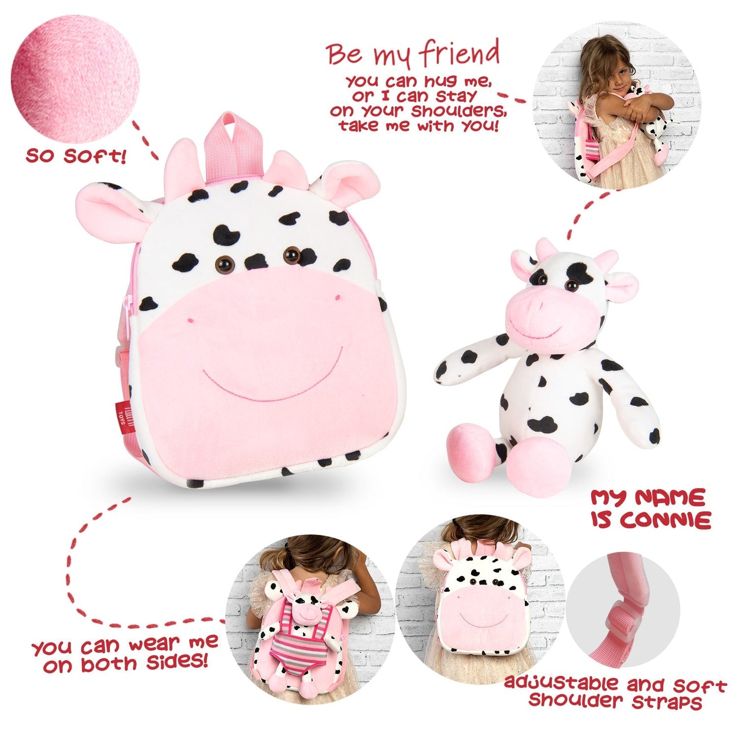 Zaino Peluche Reversibile - Locotoys